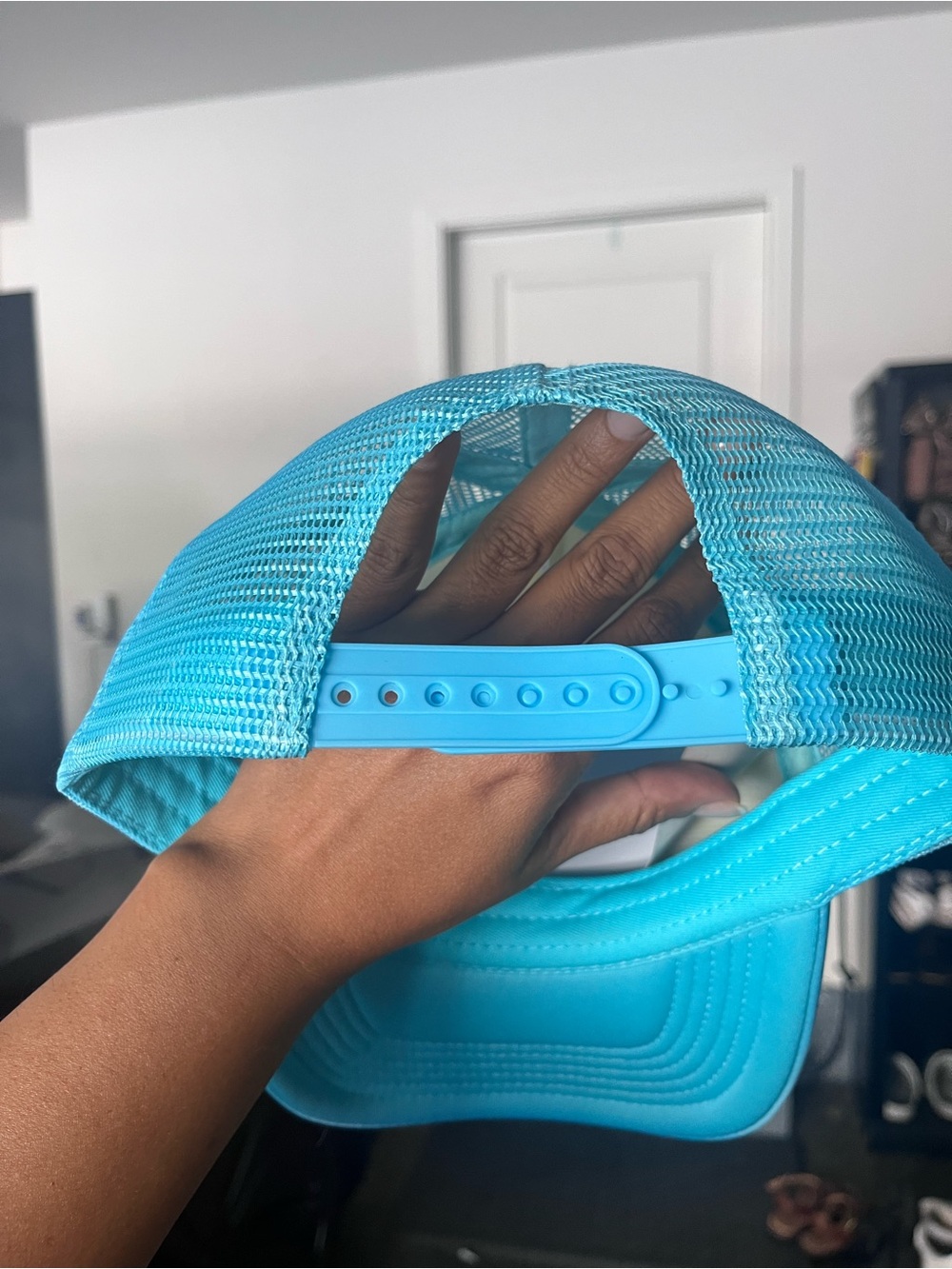 TRULY unisex Blue & White Trucker Hat cap baseball mesh new promotional - Picture 2 of 4